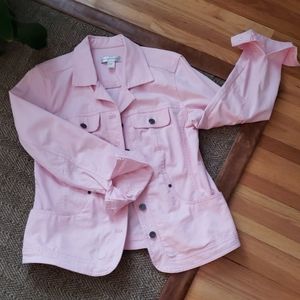 Pink denim jacket